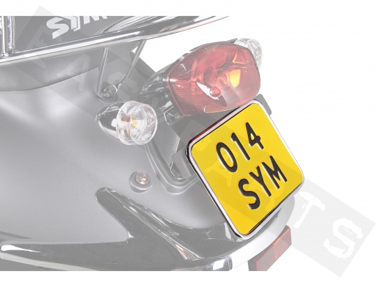 License Plate Holder SYM Retro Chrome (NL)